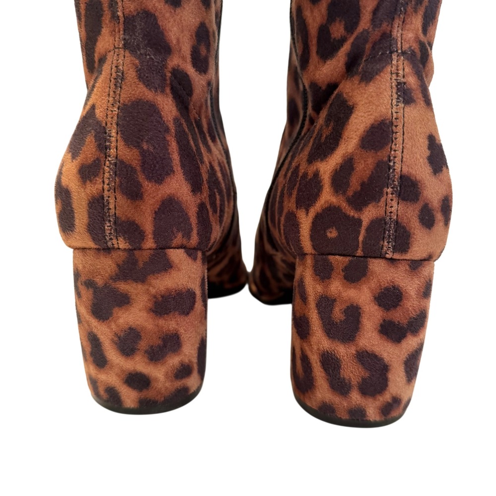 Marc Fisher Lella Wide Calf Tall Shaft Leopard Fashion Boots Women's 8W Glam Y2K - Picture 4 of 8